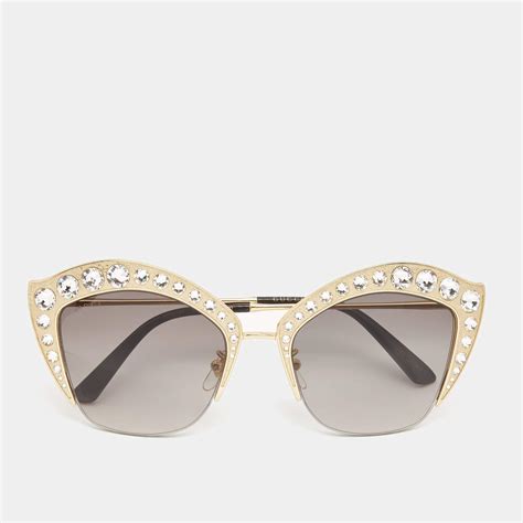 gucci embellished cat eye glasses